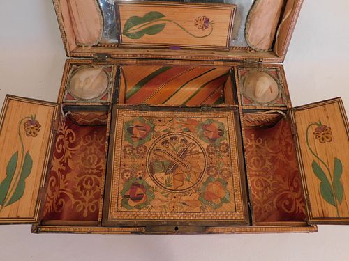 SUPERB STRAW WORK INLAID DRESSER