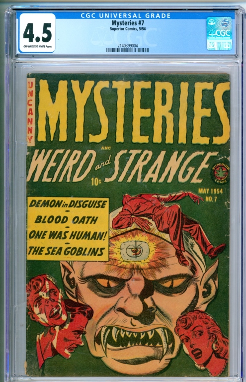 SUPERIOR COMICS MYSTERIES #7 CGC
