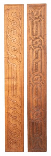 SURINAME MAROON CARVED WOOD PA