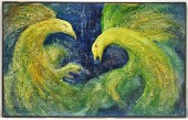SURREAL BIRDS IN FLIGHT PAINTI