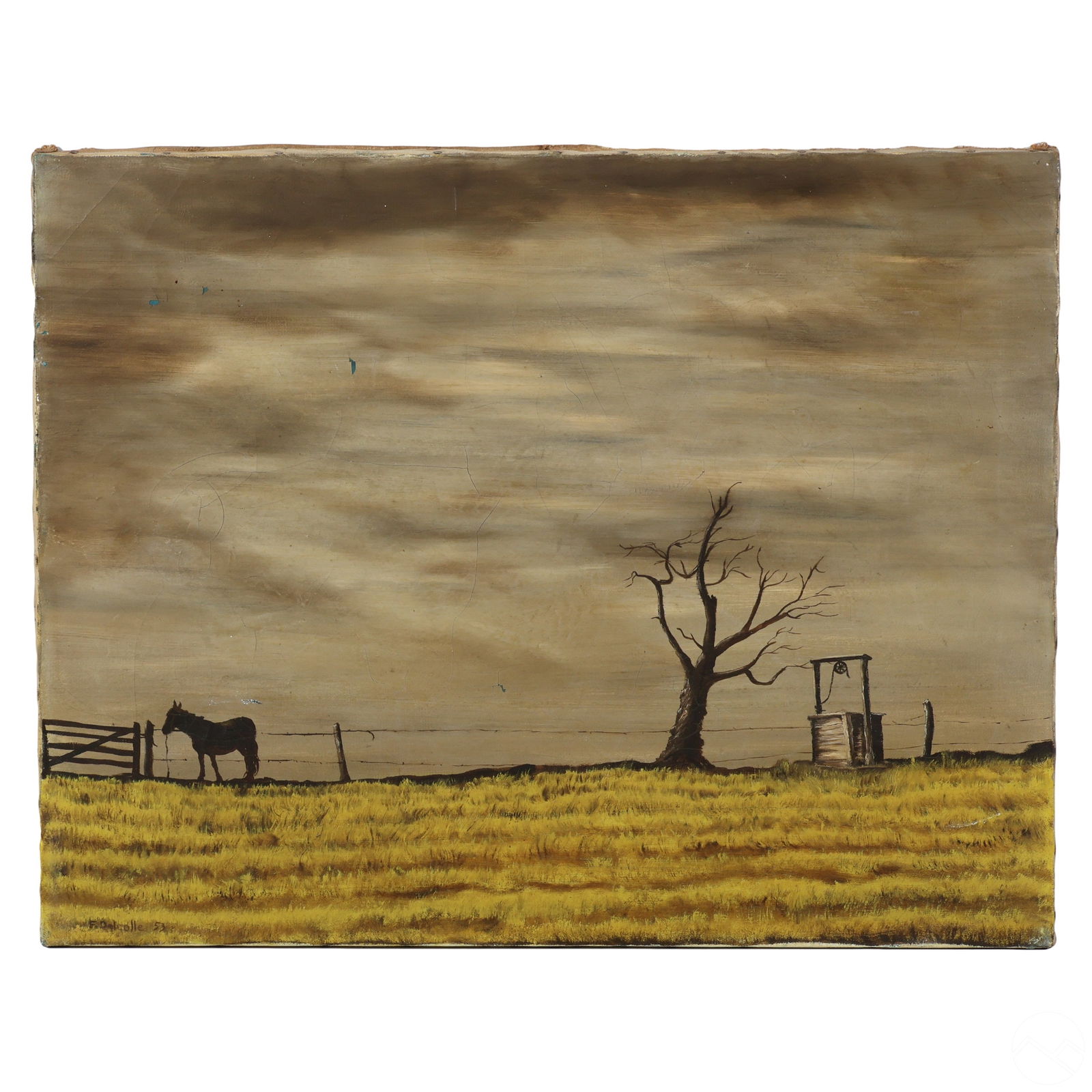 SURREAL REGIONALIST LANDSCAPE OIL