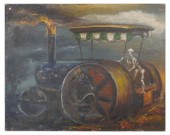 SURREALISM, OIL ON BOARD, ILLE