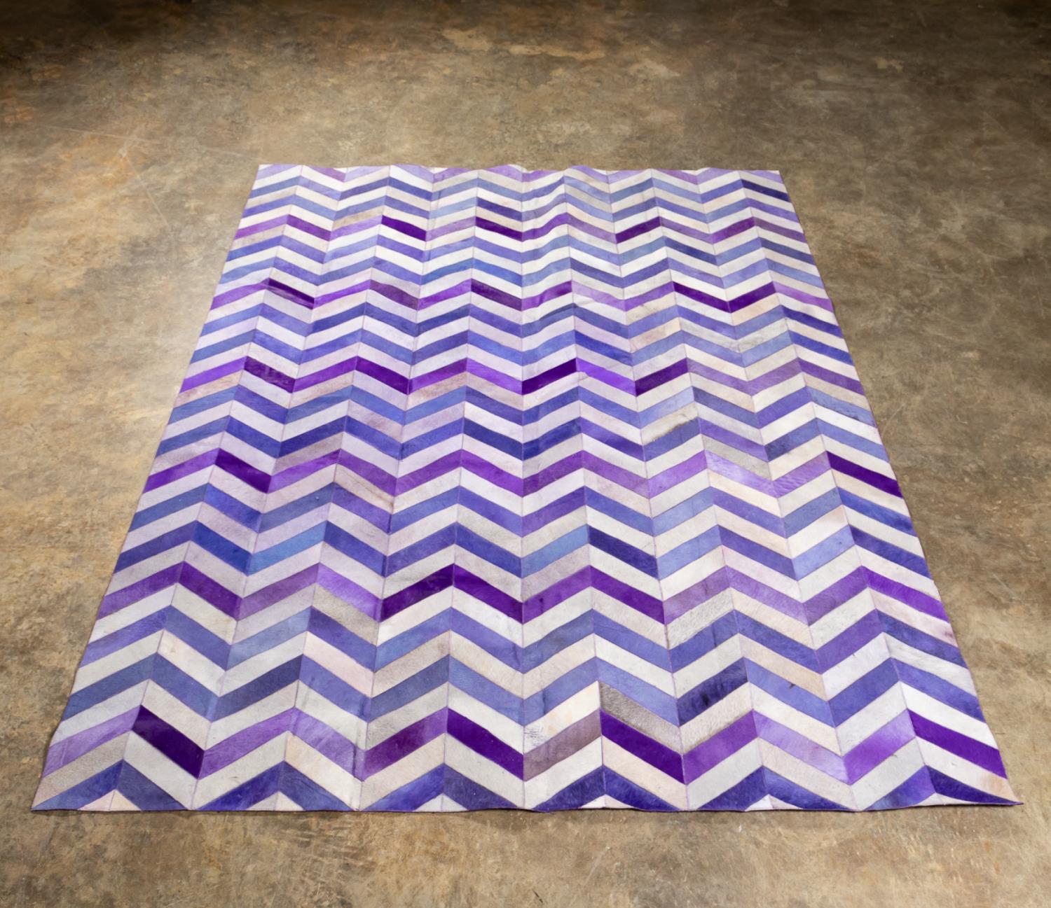 SURYA MODERN PURPLE CHEVRON HIDE