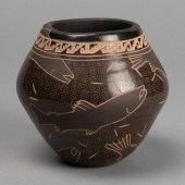 SUSAN FOLWELL, SGRAFFITO JAR W