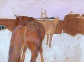 SUSAN HERTEL, HORSES, LADDER A