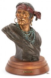 SUSAN KLIEWER BRONZE BUST SCUL