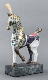SUSAN ROWLAND PAINTED BRONZE H