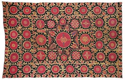 Suzani silk embroidery, finely