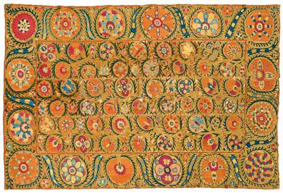 Suzani silk embroidery, repeating