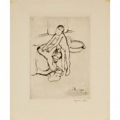 SUZANNE VALADON, DRYPOINT ETCH