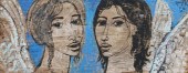 SUZIE ZUZEK OIL ON WOOD TWO WO