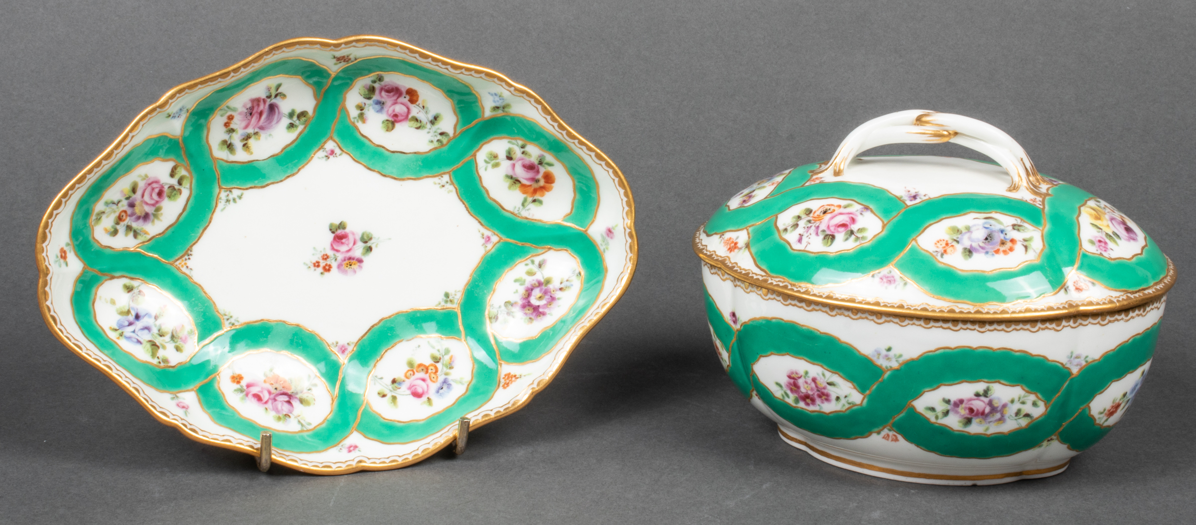 S?VRES STYLE PAINTED PORCELAIN