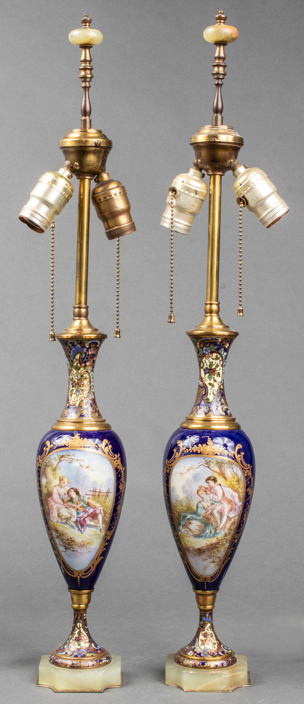 S?VRES STYLE PORCELAIN CHAMPLEV?