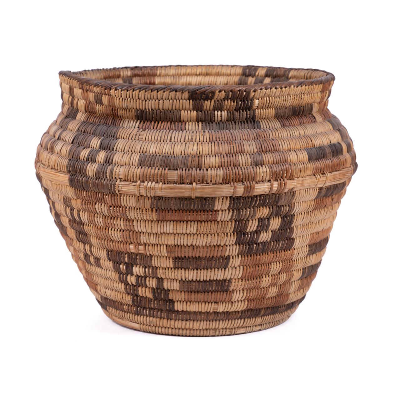 SW PIMA PEOPLES COILED BASKET OLLA,