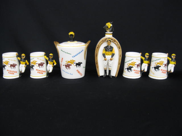 Swank Horse & Jockey Ceramic Bar