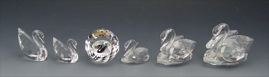 SWAROVSKI CRYSTAL 6 PIECE SWANS &