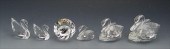 SWAROVSKI CRYSTAL 6 PIECE SWAN