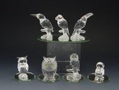 SWAROVSKI CRYSTAL 7 PIECE OWL