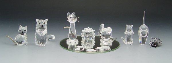SWAROVSKI CRYSTAL 8 PIECE CAT,