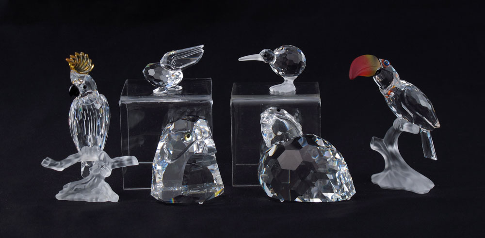 SWAROVSKI CRYSTAL BIRD FIGURINES: