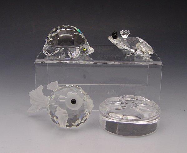 SWAROVSKI CRYSTAL BLOW FISH, FROG