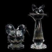 SWAROVSKI CRYSTAL CAT AND MOUS