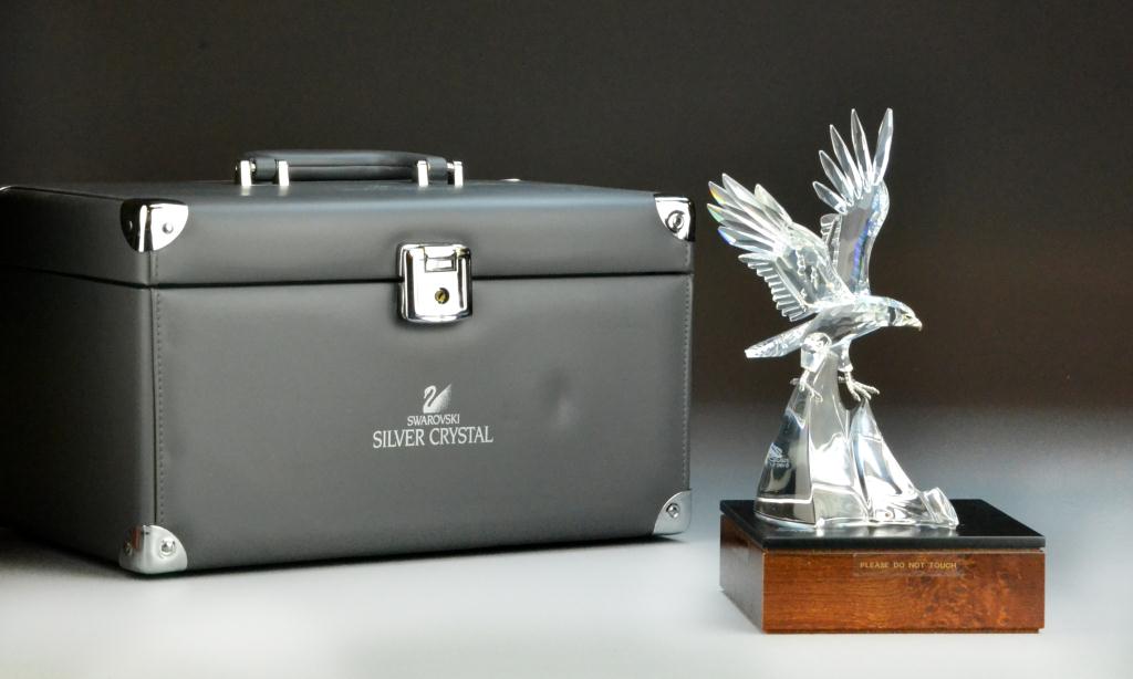 Swarovski Crystal Eagle Sculpture