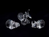 SWAROVSKI CRYSTAL FIGURES: 3 p