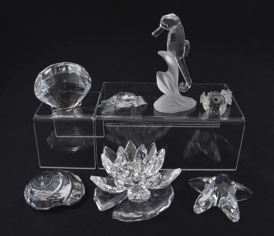 SWAROVSKI CRYSTAL FIGURES: 7 pieces