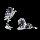 SWAROVSKI CRYSTAL LION AND BAL