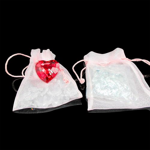 SWAROVSKI CRYSTAL, RED HEART AND