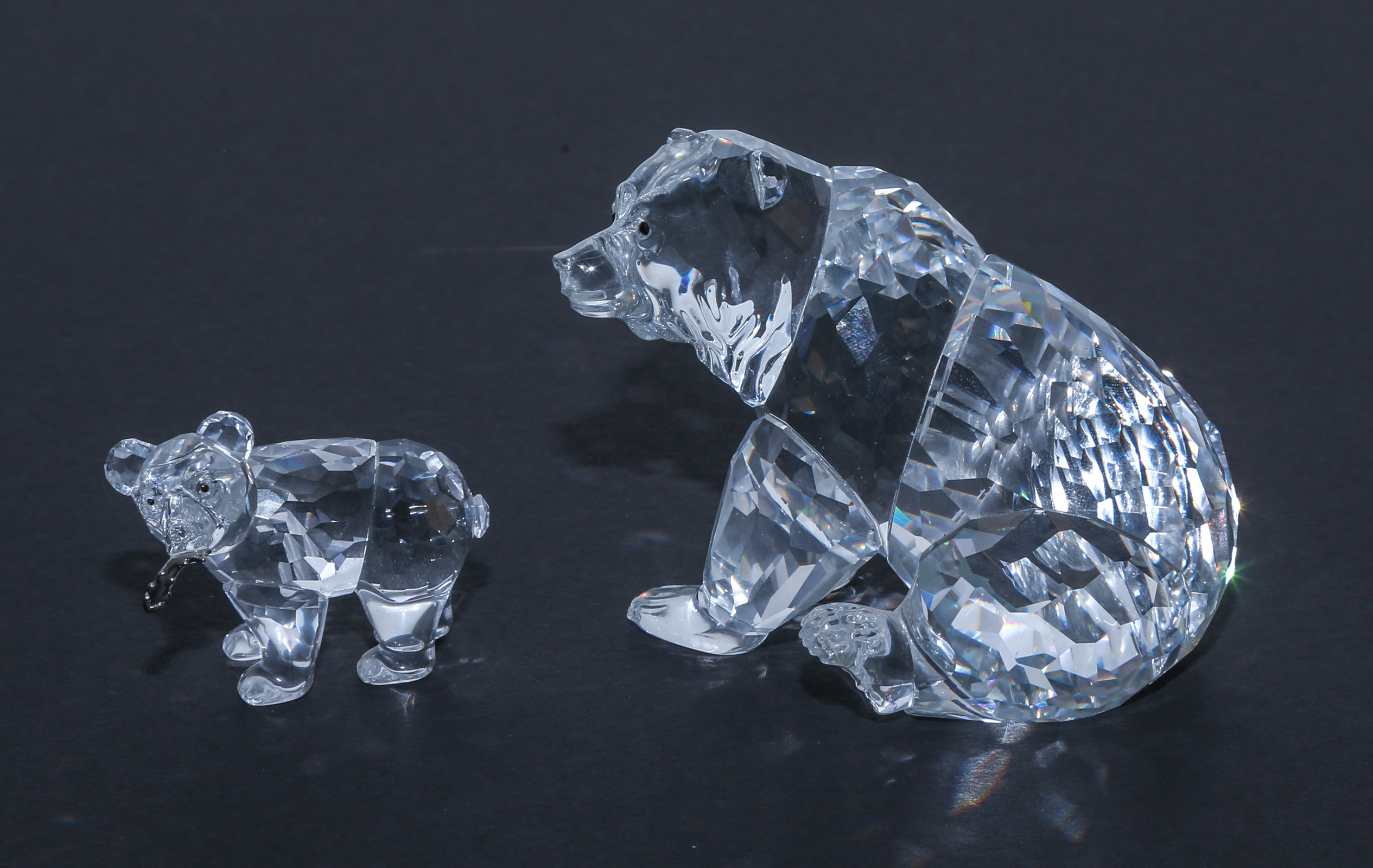 SWAROVSKI CUT CRYSTAL BEAR & CUB