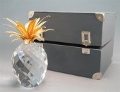 SWAROVSKI GILT METAL MOUNTED F