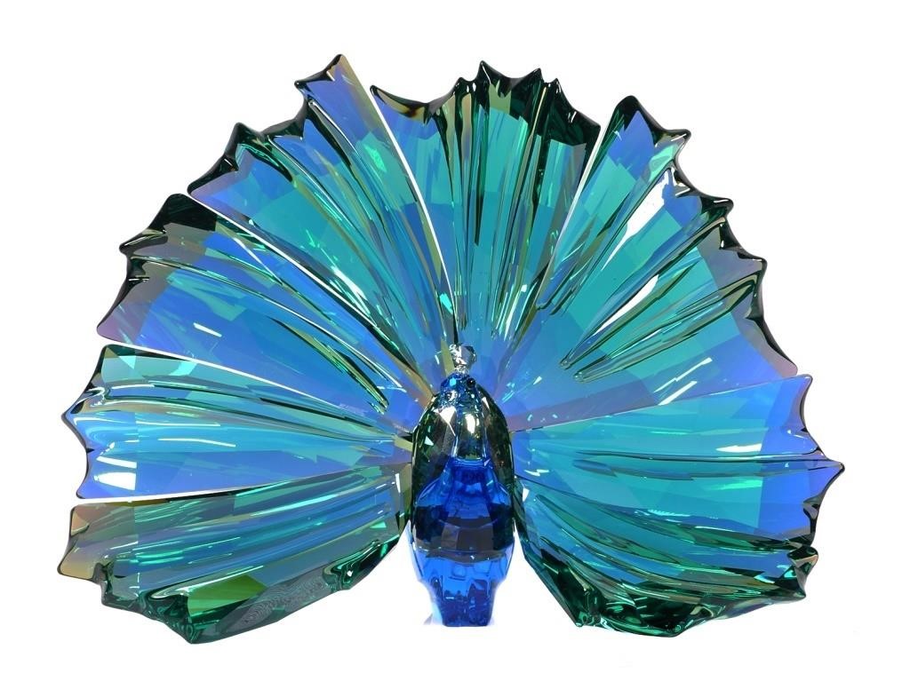 SWAROVSKI SCS CRYSTAL PEACOCK