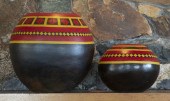 SWAZILAND CLAY POTS Lot of (2)