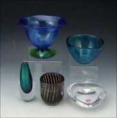 SWEDISH ART GLASS GROUP: 1) Ed