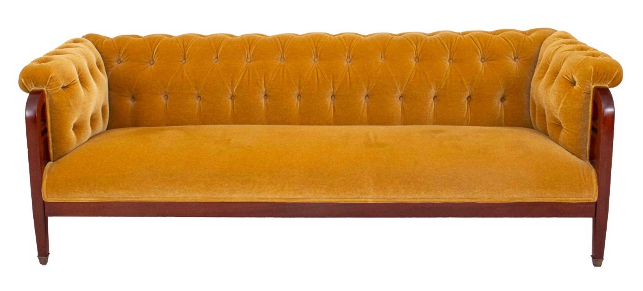 SWEDISH ART NOUVEAU MAHOGANY SOFA