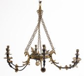 SWEDISH EMPIRE STYLE GILT BRON