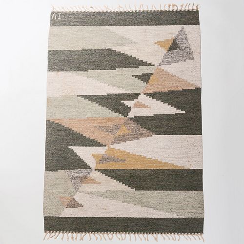 SWEDISH FLATWEAVE CARPET.Woven with