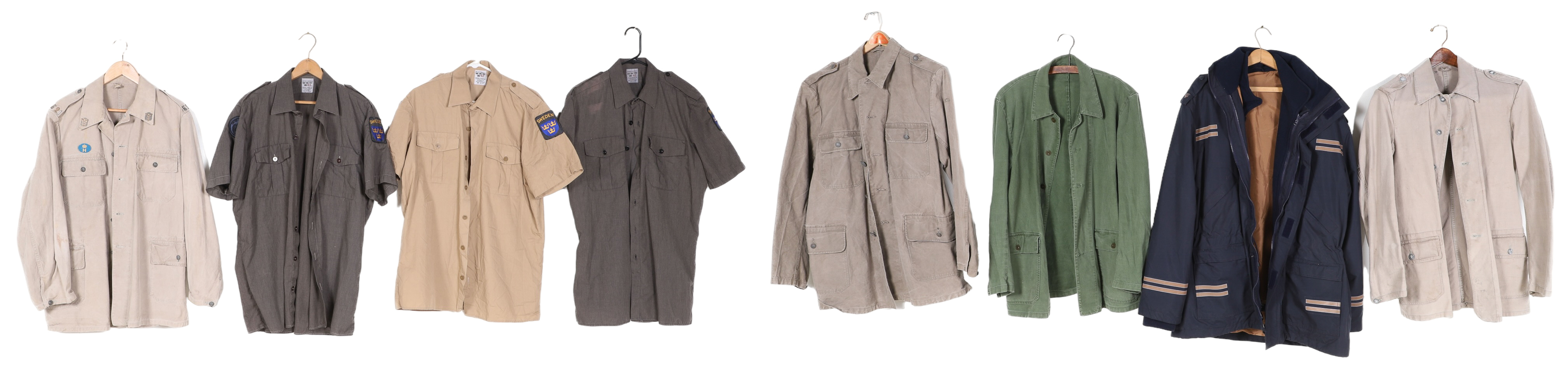 Swedish military shirts and jackets