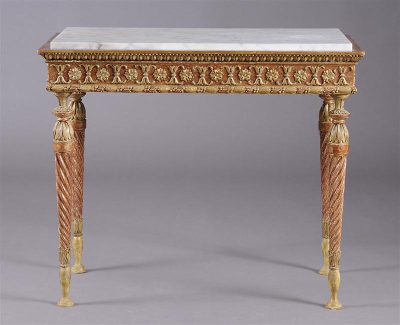 SWEDISH NEOCLASSICAL CARVED PAINTED