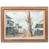 SWEDISH OIL ON BOARD SIGNED PA