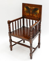 SWEDISH PAINTED PINE BOBBIN TU