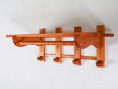 SWEDISH PINE COAT RACK SHELF C