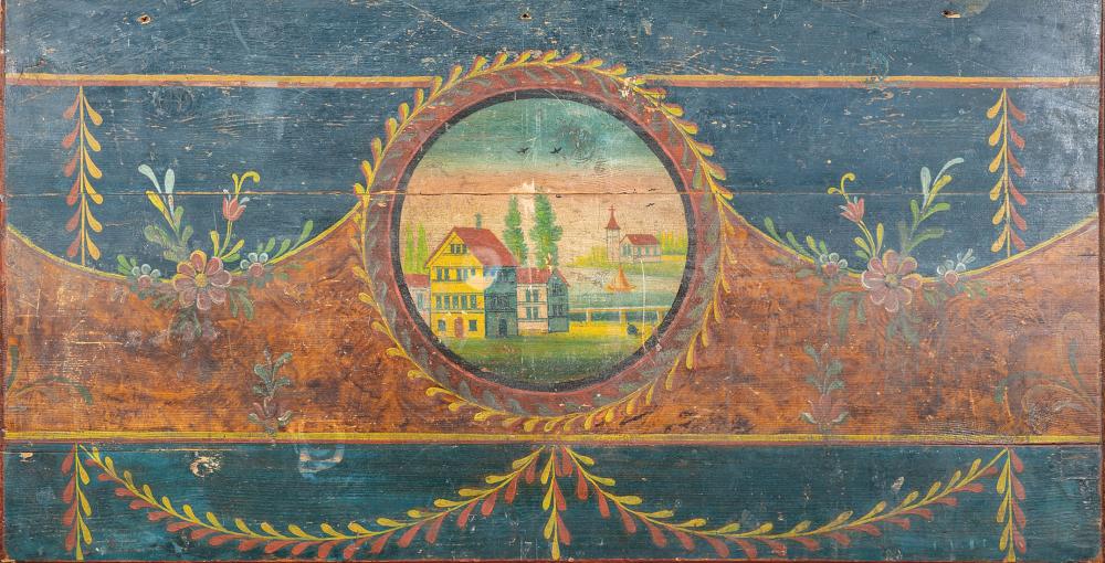 SWEDISH POLYCHROME-PAINTED PINE