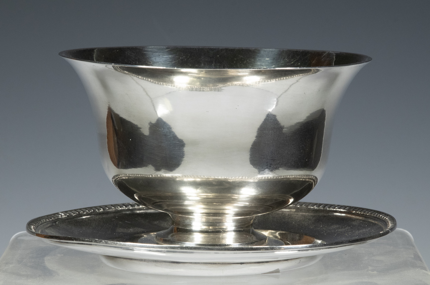 SWEDISH SILVER BOWL & UNDERPLATE