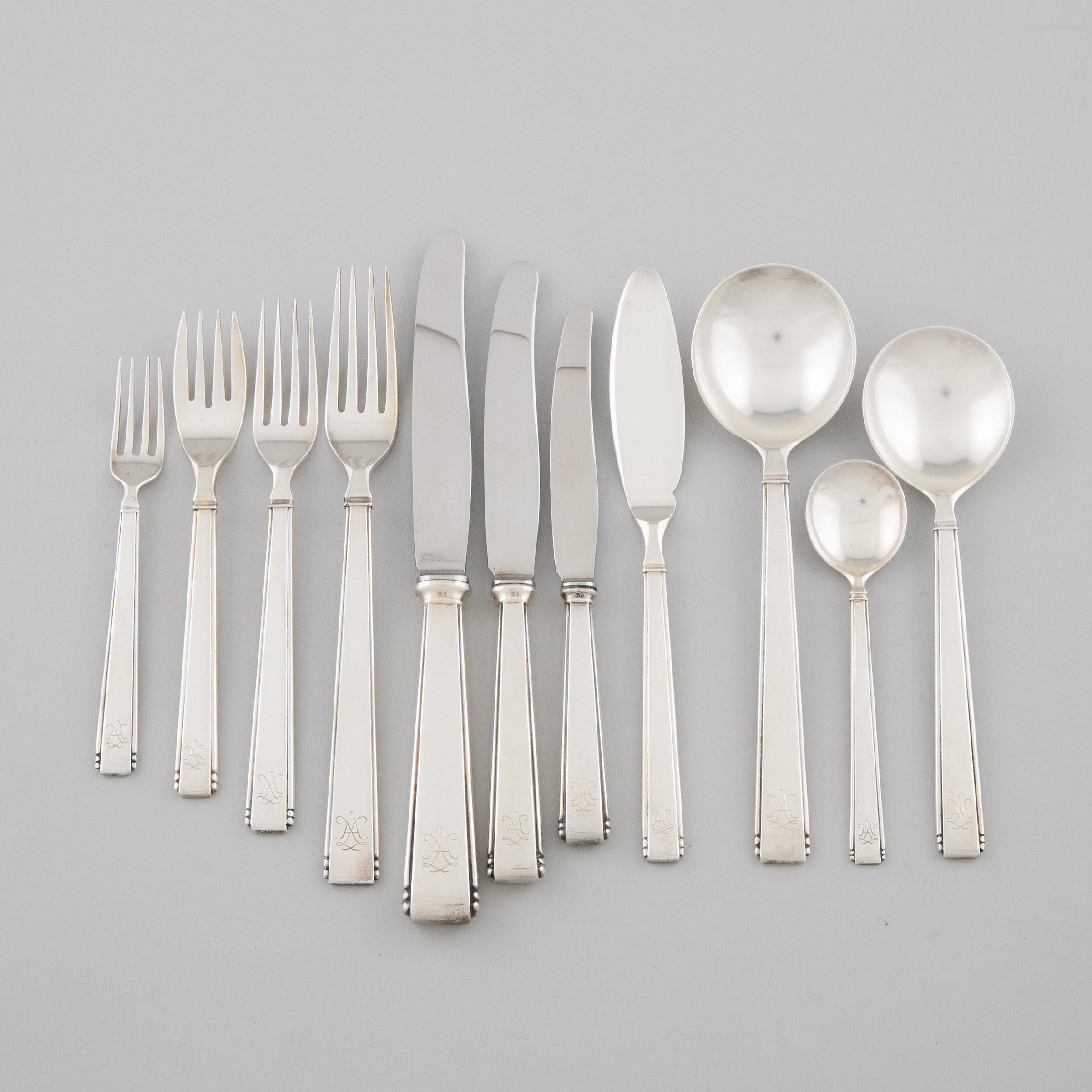 Swedish Silver Flatware Service,