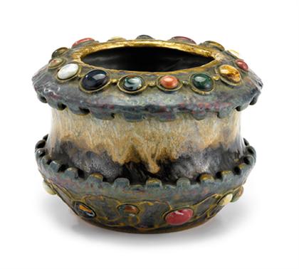 Swedish silver gilt and porcelain