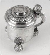 SWEDISH SILVER TANKARD. Lid of