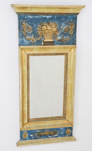 SWEDISH TRUMEAU MIRROR, CIRCA
